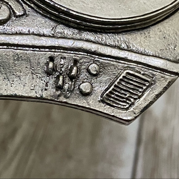 SILVER STAR Disc Jockey DJ Music Turn Table Silver Belt Buckle - Picture 8 of 10